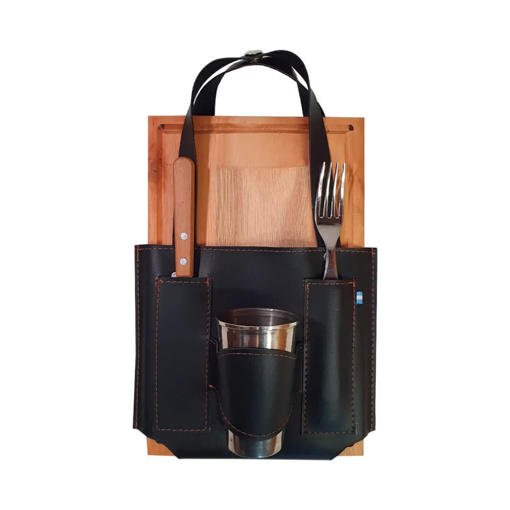 Set Porta Tabla Simple PU con Cubiertos y Vaso